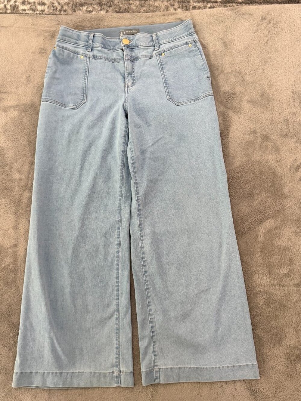 Wit & Wisdom Wide Leg Stretch Jeans Womens size 14 Light Wash